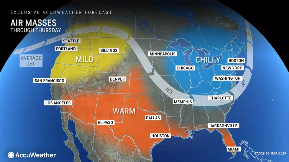 A cool air mass will be over New Jersey through Thursday. (Accuweather)