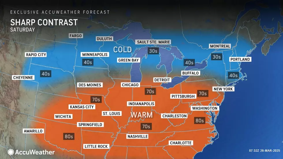 A surge of warm air this weekend could push NJ temperatures toward 80 degrees. (Accuweather)