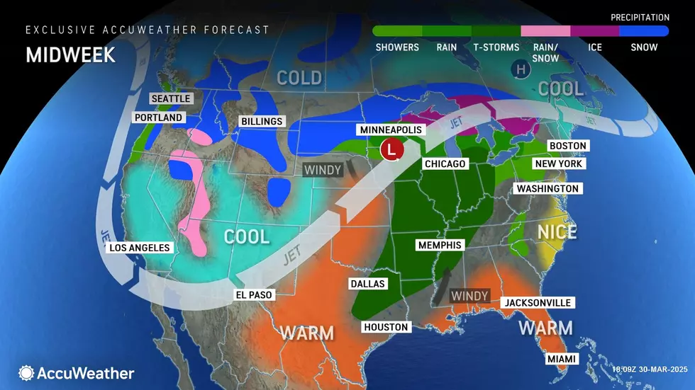 After a two-day cool stretch, another warmup will come late week. But it will come with a return to unsettled, occasionally wet weather too. (Accuweather)