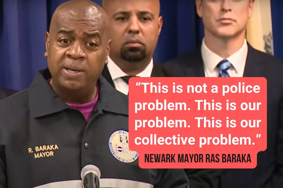 Newark Mayor Ras Baraka at Newark shooting press conference on March 8, 2025.