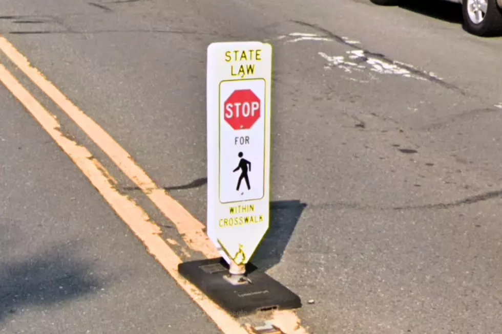 Stop for pedestrian sign