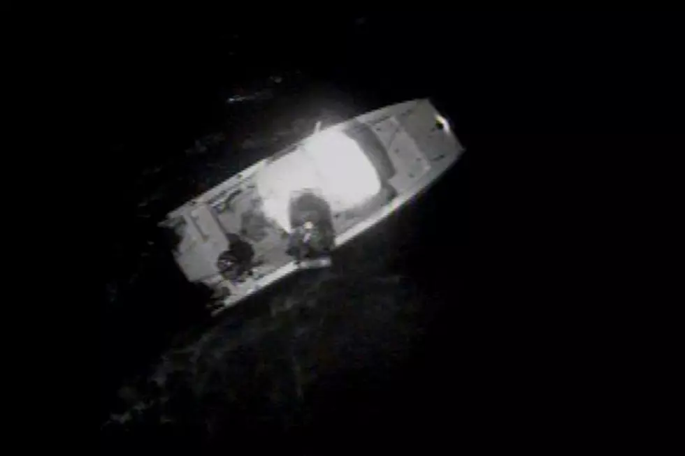 A 72 year old boater is rescued from the freezing waters off Barnegat Bay (U.S. Coast Guard)