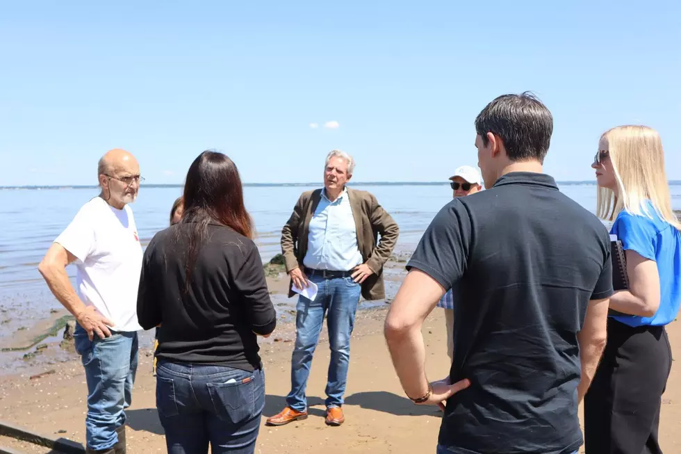 Rep. Frank Pallone on a Monmouth County beach in 2024