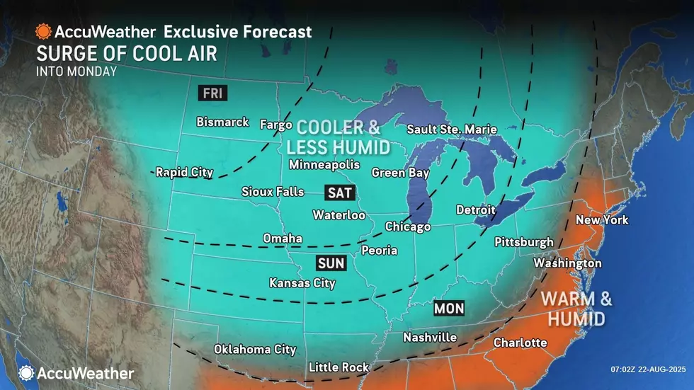 New Jersey's next big cooldown arrives early next week. (Accuweather)
