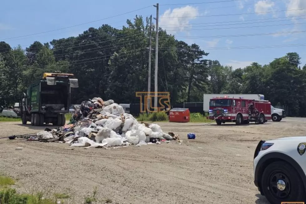 Load dumped from a garbage truck in Lakewood after a fire sparked by lithoum-ion batteries 8/13/25