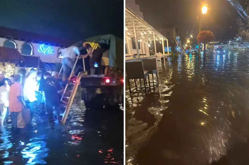 Crazy waves flood NJ streets, trap people in restaurants and cars — No swimming on Friday