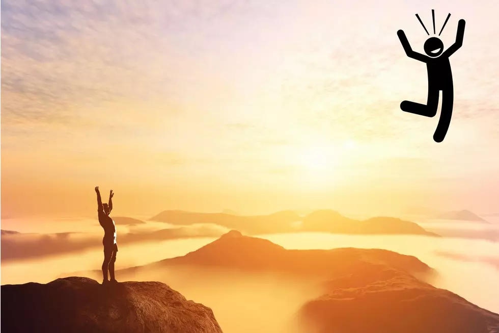 Happy, Mountaintop, sunset