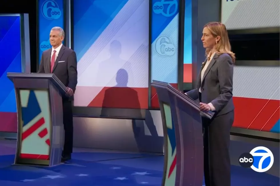 Jack Ciattarelli and Mikie Sherrill debate on Oct. 8. (ABC7/6ABC)