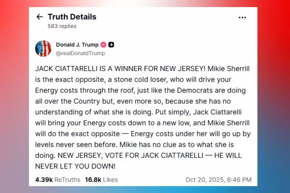 President Donald Trump is supporting Jack Ciattarelli for NJ governor. (@realDonaldTrump via Truth Social)