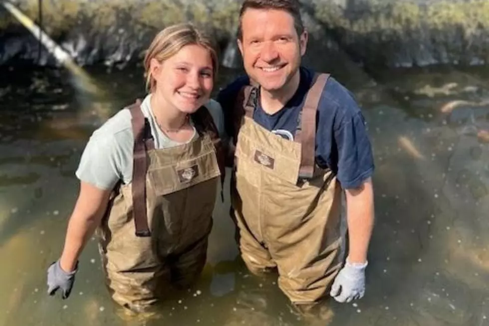 Dr. Septimiu Pasitu and his daughter, Anamaria at King Caviar Farms, Swedesboro (King Caviar Farms)