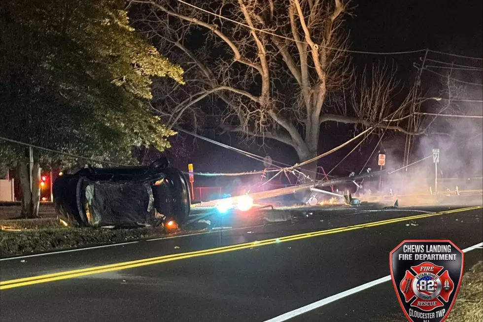 A man was arrested for DWI following a hit and run crash in Gloucester Township (Photo Credit: Chews Landing Fire Department and Blenheim Fire Company)