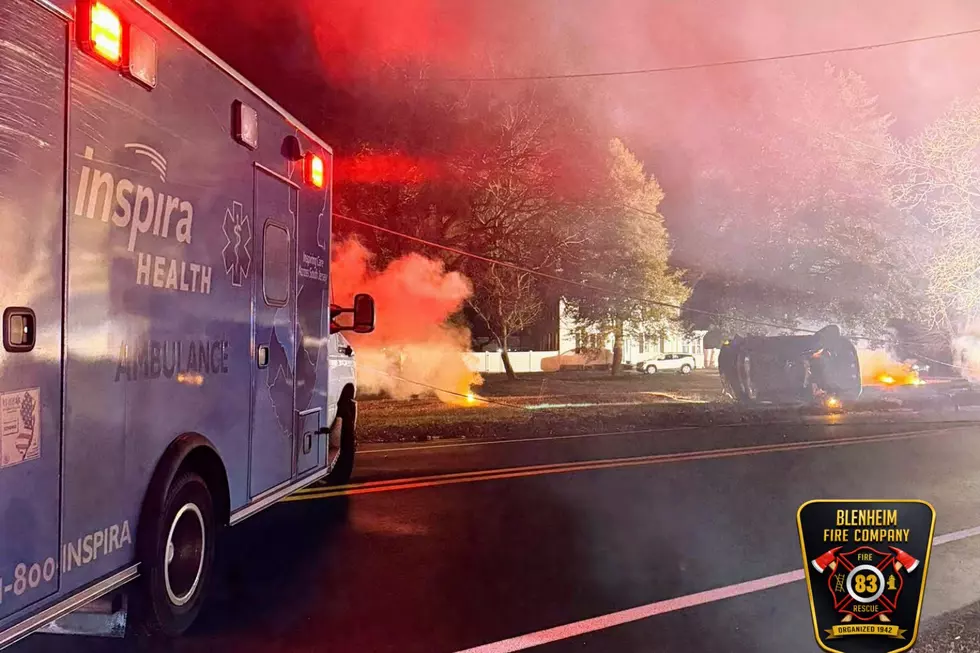 A man was arrested for DWI following a hit and run crash in Gloucester Township (Photo Credit: Chews Landing Fire Department and Blenheim Fire Company)