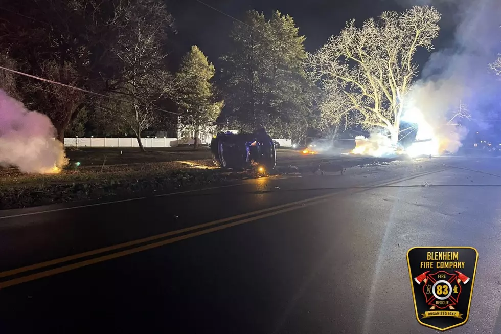 A man was arrested for DWI following a hit and run crash in Gloucester Township (Photo Credit: Chews Landing Fire Department and Blenheim Fire Company)