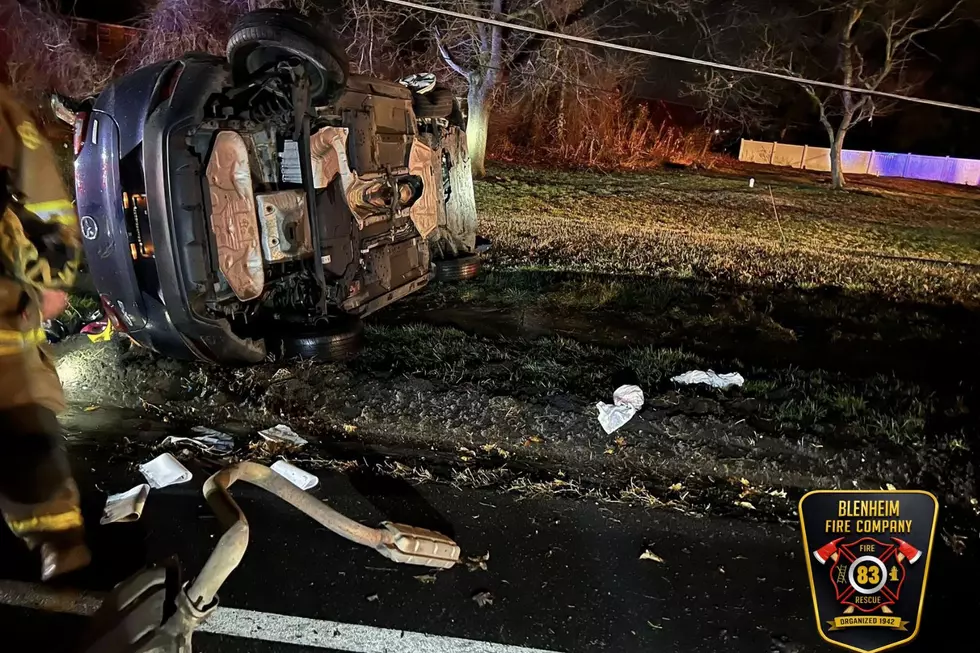 A man was arrested for DWI following a hit and run crash in Gloucester Township (Photo Credit: Chews Landing Fire Department and Blenheim Fire Company)