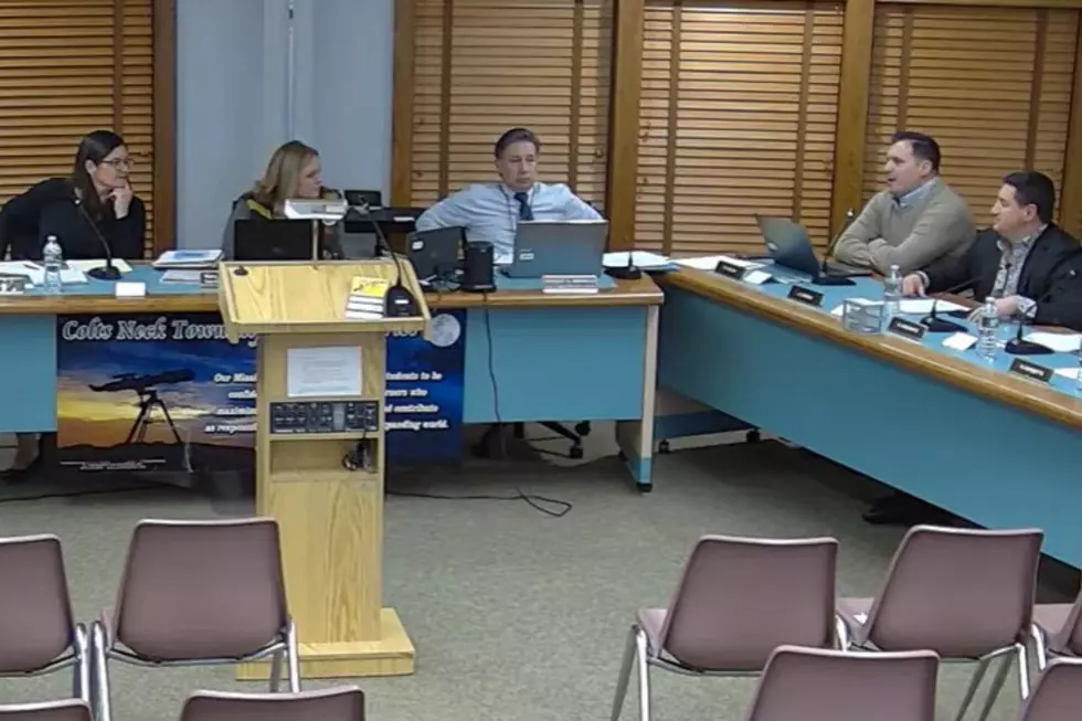 During the March 4, 2026, meeting of the Colts Neck Board of Education, board member Robert Scales suggested forming an exploratory committee to examine renaming Conover Road Primary School the “Donald J. Trump Primary School.” (Colts Neck Board of Education via YouTube)