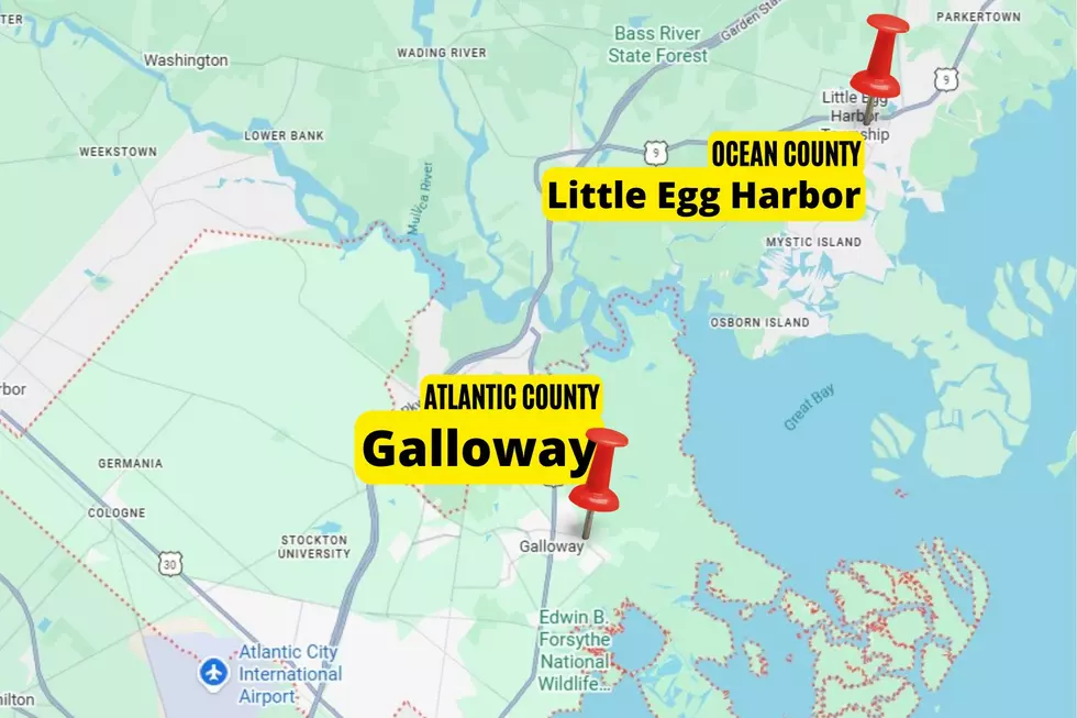 Map shows locations of Galloway and Little Egg Harbor
