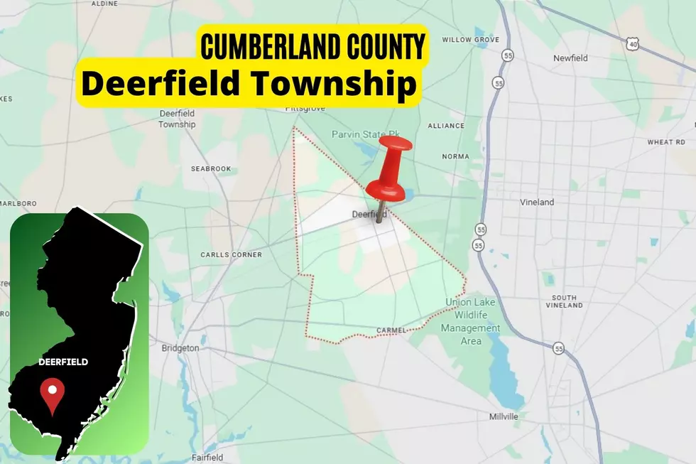 Map shows location of Deerfield Township