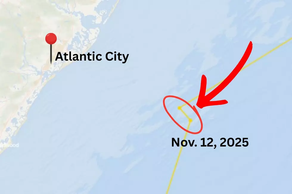 A record-breaking great white could be headed toward the Jersey Shore. (OCEARCH/TSQ illustration)