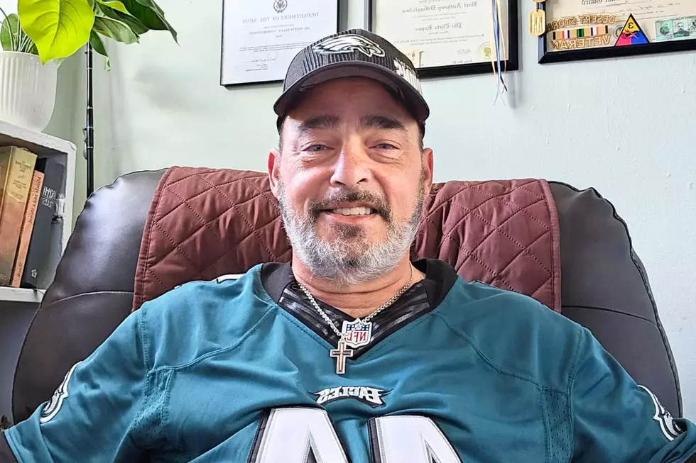 Bart DiGuglielmo wears Kelly Green on Jan. 13, 2025, one day after the Eagles beat the Packers in the Wildcard round. (Bart DiGuglielmo via Facebook)