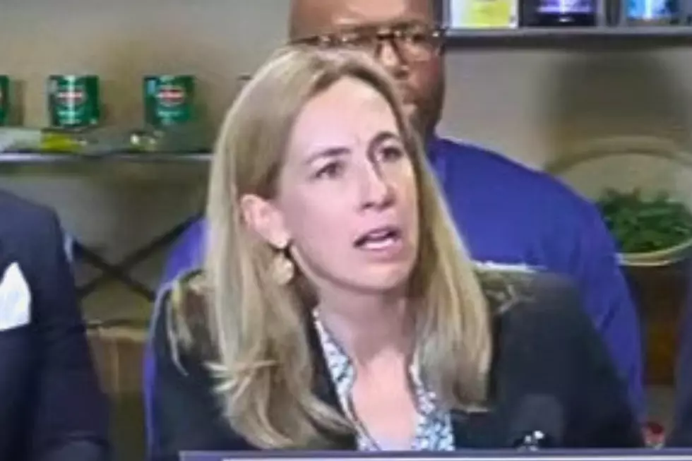 Gov. Mikie Sherrill at a press conference in Newark on July 23, 2026. (New Jersey Office of the Governor via YouTube)