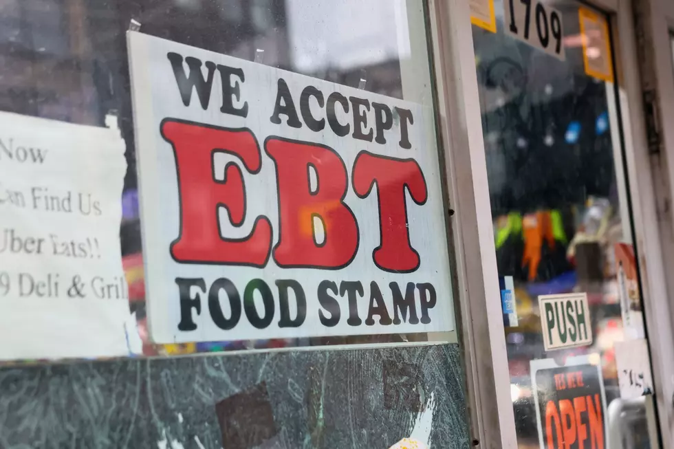 An EBT sign is displayed on the window of a grocery store on Oct. 30, 2025. (Photo by Michael M. Santiago/Getty Images)