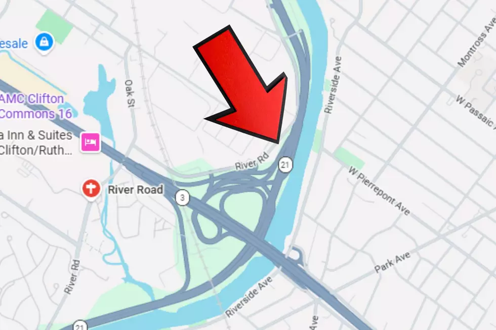 The intersection of Route 21 and River Road in Clifton (Google Maps, Canva)