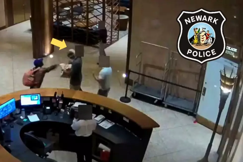 Who is the man who threw a flower pot at a Newark building concierge?