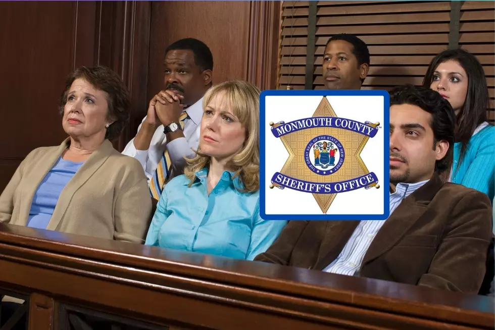 A scam about missing jury duty and paying a fine is going around Monmouth County, the sheriff warns (MCSO via Facebook/Canva)