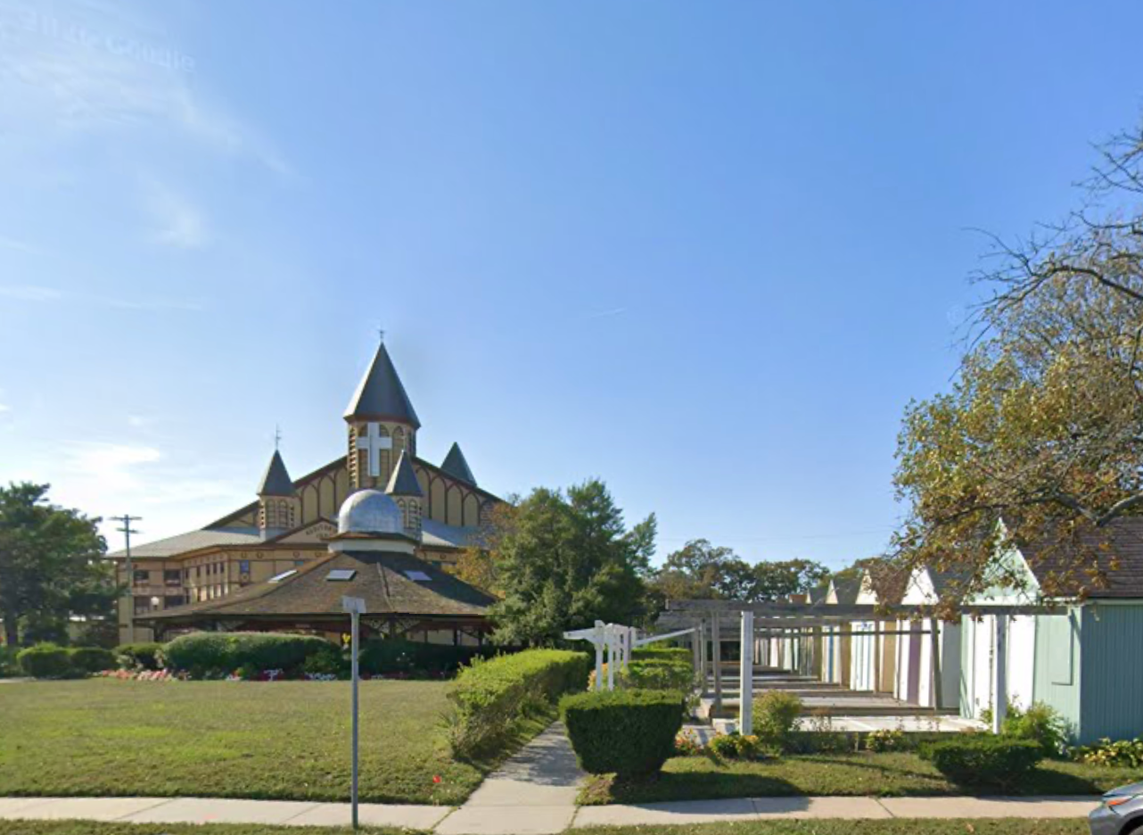 Historic Methodist camp meeting site at Jersey Shore with tents and gatherings