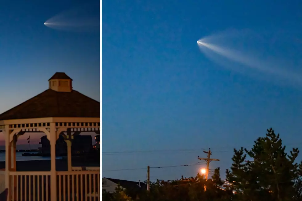 New Jersey wakes up to a strange sight in the sky as SpaceX rocket lights up dawn
