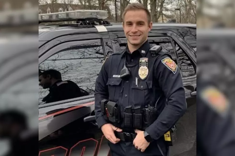 NJ police officer accused of choking and stalking a woman - Archive photo of Officer Dietz from 2021 Florham Park Police Department and Office of Emergency Management Facebook