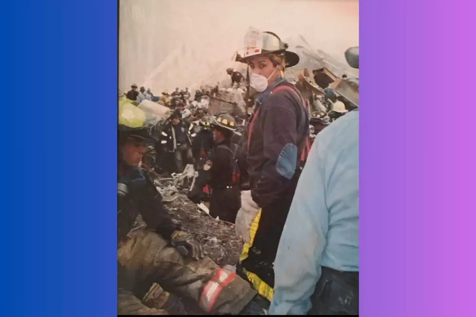 NJ firefighter Peter Cagnassola in NYC on Sept. 11, 2001 (Thomas Cagnassola)