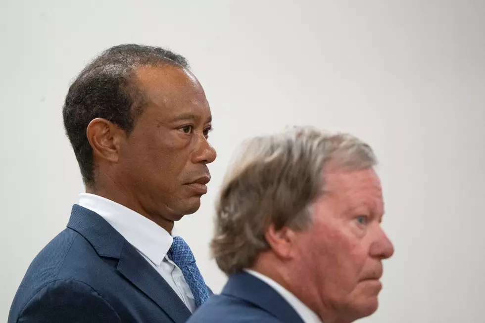 Tiger Woods appears in County Judge Darren Steele's courtroom for a plea hearing from an arrest in March, at the Martin County Courthouse in Stuart, Fla., Wednesday, Sept. 2, 2026.