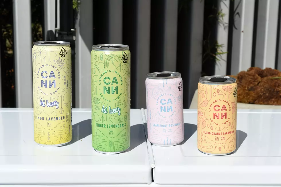 THC-infused drinks on display. | Photo by Vivien Killilea/Getty Images for CLD PR