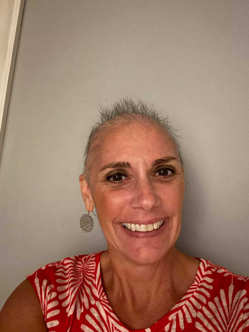 Jackie today, mid-treatment for Stage 1B triple-negative breast cancer. She's scheduled to finish her final round of chemotherapy this week, with a month of radiation still ahead | photo EJ
