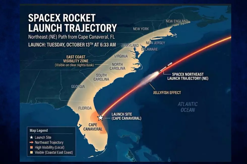 Map shows area where the launch of NASA&CloseCurlyQuote;s SpaceX CRS-35 mission Tues., Oct. 13, 2026