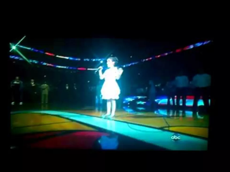10 Year Old Julia Dale Gets Standing O After Singing National Anthem at NBA Game