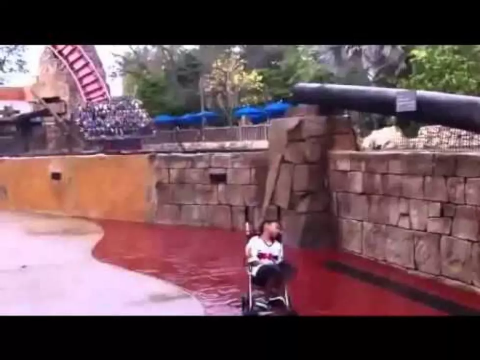 ‘Cute Kid’ of the Day Gets Soaked after Falling Alseep at Amusement Park [VIDEO]