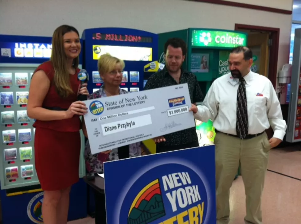 Diane Przybyla of Utica Presented With Million Dollar Check From New York Lottery