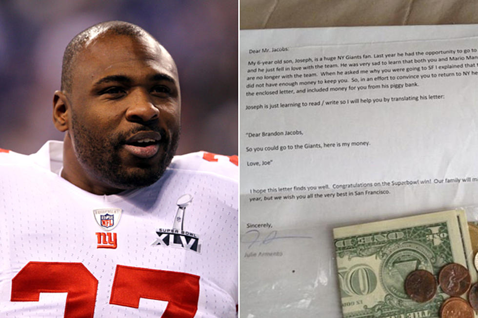 ‘Cute Kid’ of the Day: 6-Year-Old Giants Fan Mails in Piggy Bank Money to Help Out Brandon Jacobs
