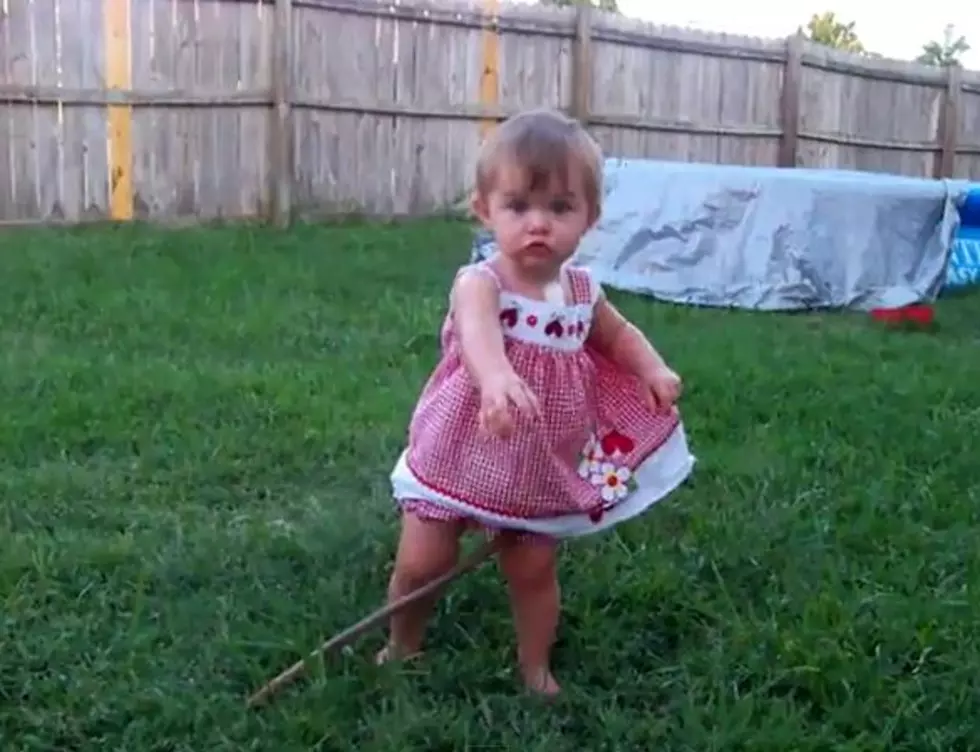 ‘Cute Kid’ of the Day Gets Stuck on Stick [VIDEO]