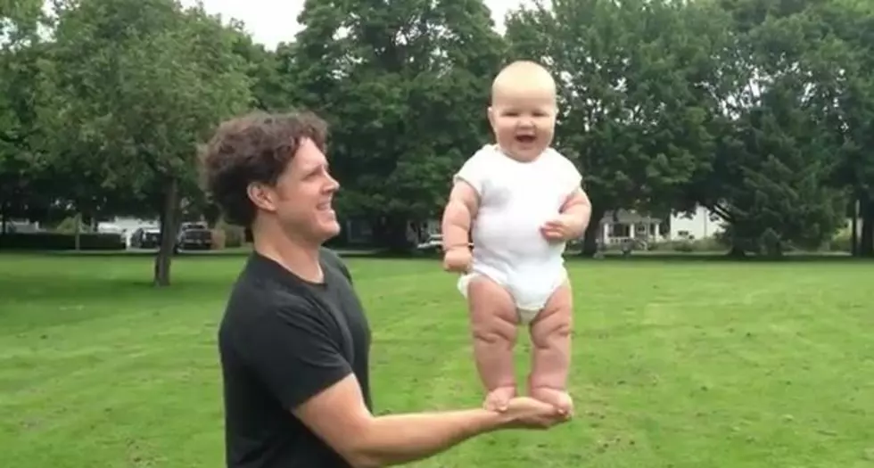 &#8216;Cute Kid&#8217; of the Day Balances on Dad&#8217;s Hands [VIDEO]