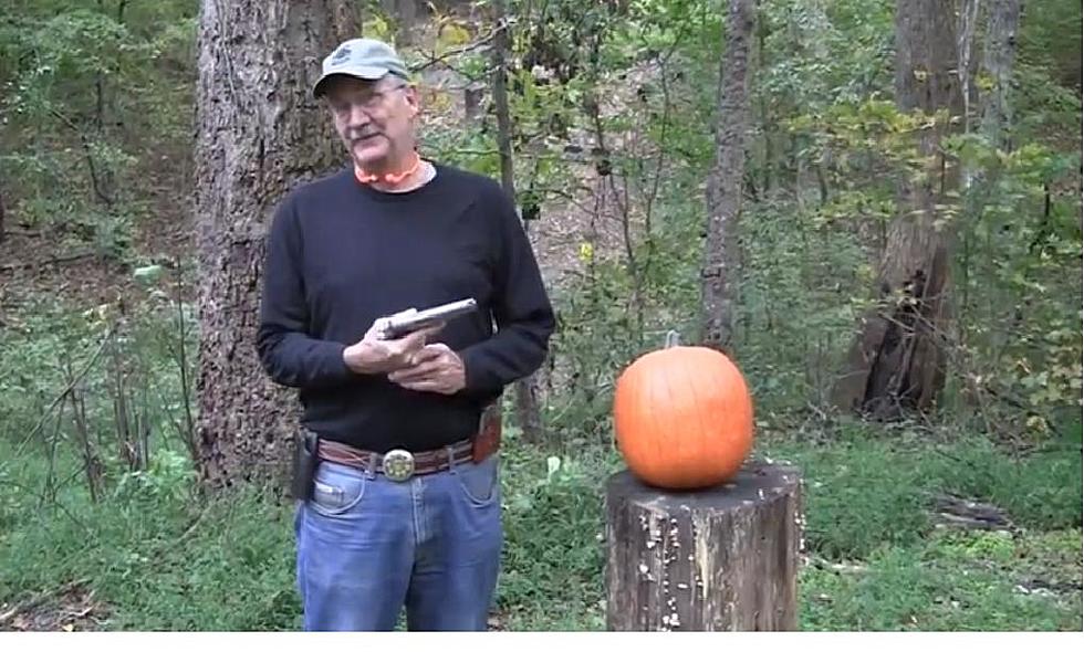 Man Carves Pumpkin With Handgun [VIDEO]