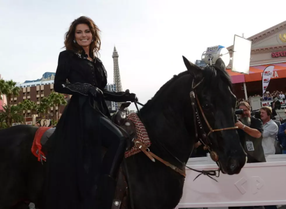 Shania Twain Arrives For Vegas Run on Horseback
