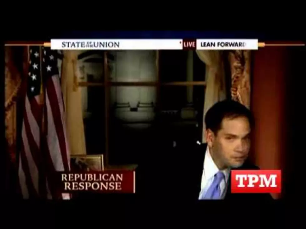 Marco Rubio Took Awkward Water Break During the Republican Response to the State of the Union [VIDEO]