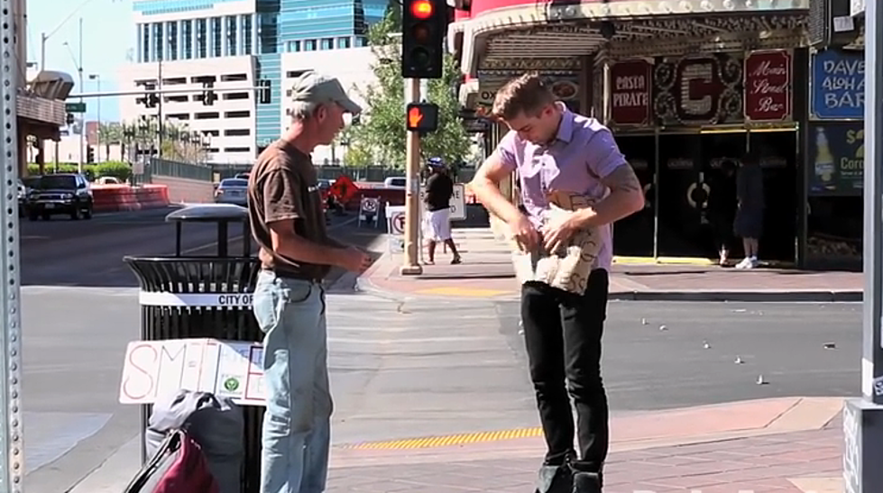 Magician Rips Up Homeless Vet’s Sign In Order To Help Him [WATCH]