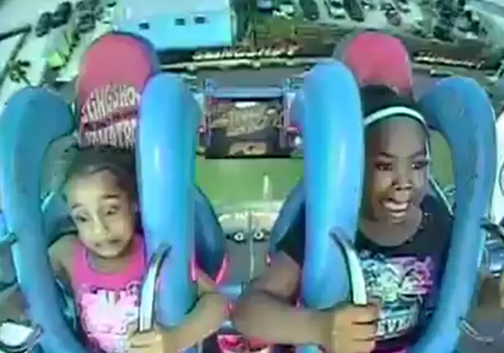 Little Girls Freak Out On Slingshot Ride and Their Reaction is Priceless [VIDEO]