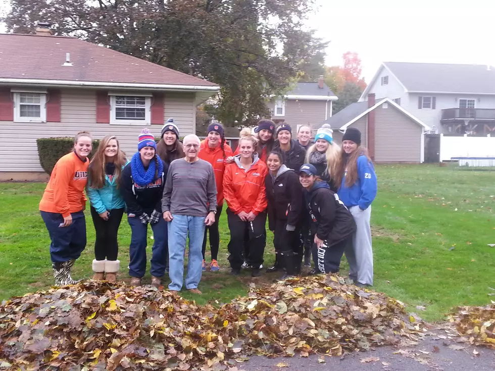 Utica College Softball Team Makes a Difference With Fall Clean Up 2015 [PHOTOS]