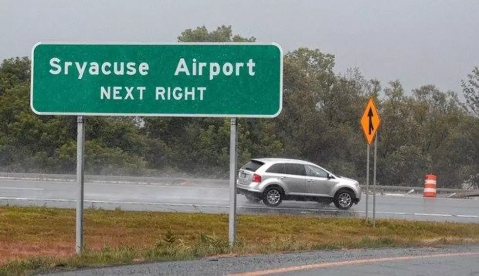 Syracuse Airport Sign Spelled Wrong