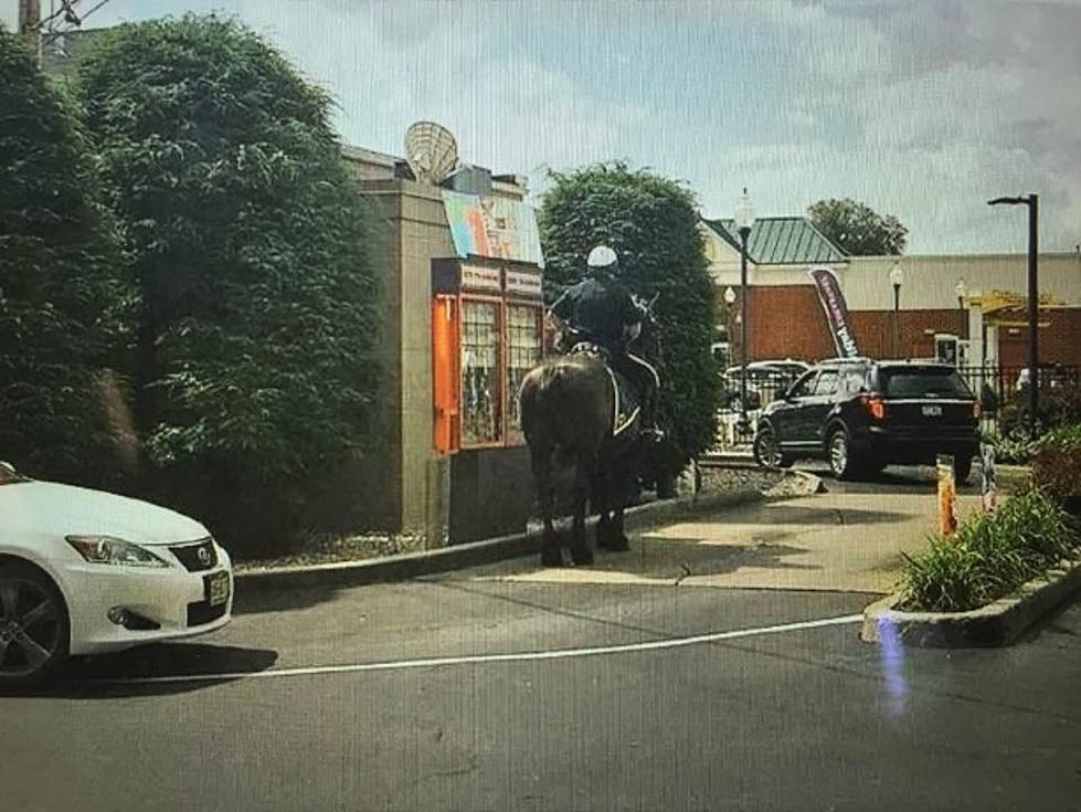 Saratoga Springs Officer and His Horse Run on Dunkin